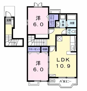 カーサセレーノ【2階】の間取り