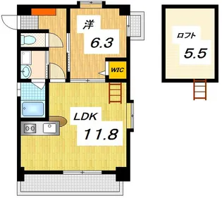 アヴェニール荒神【3階】の間取り