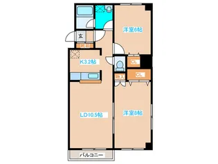 ポレール山鼻【5階】の間取り