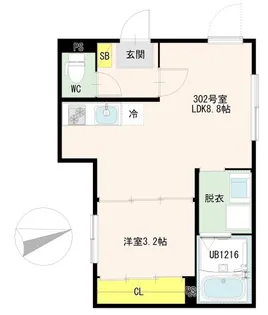 ハーモニーテラス西新井Court【3階】の間取り