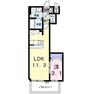 ラ メゾン ド ナチュ-ル【6階】の間取り