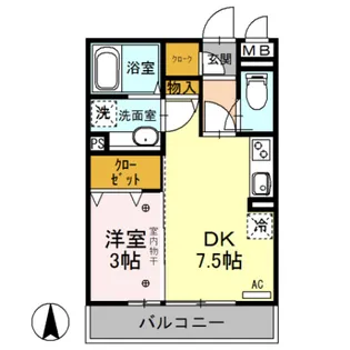 エタルナ倉賀野【1階】の間取り