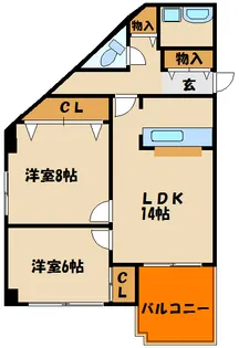 シーサイドパストラル林崎II【2階】の間取り