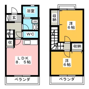 クレスト【1階】の間取り