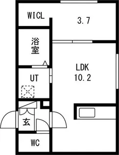 CITY RESIDENCE月寒中央(シティレジデンス月寒中央)【1階】の間取り