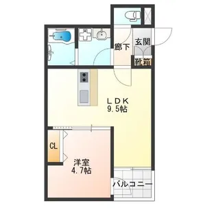 Mew Style Apartments【1階】の間取り
