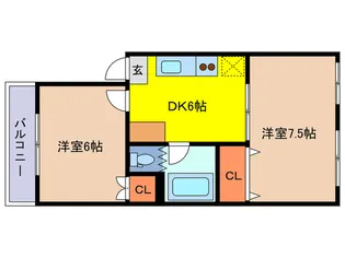 巣鴨ロイヤルコ-ポ【5階】の間取り