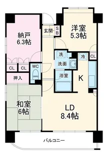 ラヴィータ谷塚駅前II【3階】の間取り