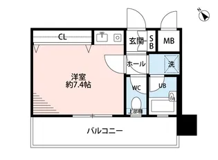 ダイナコート大博通り【7階】の間取り