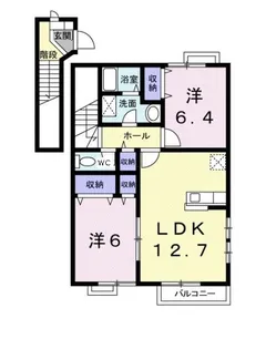 ティンカーベルB【2階】の間取り