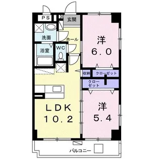 シブリングスMYT東浜【2階】の間取り