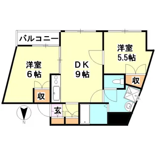 ヴィラージュ小杉【1階】の間取り