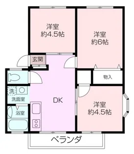 ボナール野比A【2階】の間取り