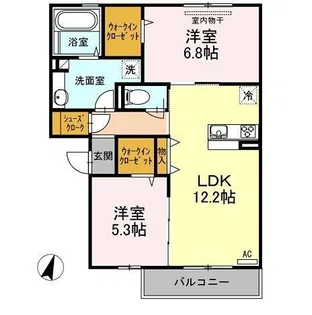 ソレイユ・ルヴァン I【2階】の間取り