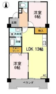 ロイヤルパーク緑丘【2階】の間取り