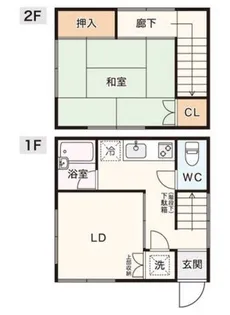昼間荘【2階】の間取り