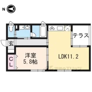 TERRACEHOUSEOKUMURA【1階】の間取り
