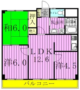 メゾン北初富【3階】の間取り