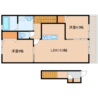 ペンタフレット【2階】の間取り