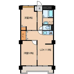 コーポ大渕【3階】の間取り