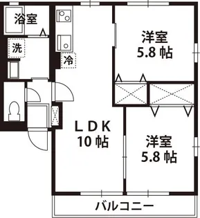 メゾン高田A【2階】の間取り