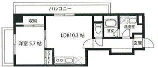 グラスワン【4階】の間取り
