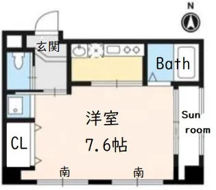 大将軍ハイム(女子学生専用マンション)【3階】の間取り