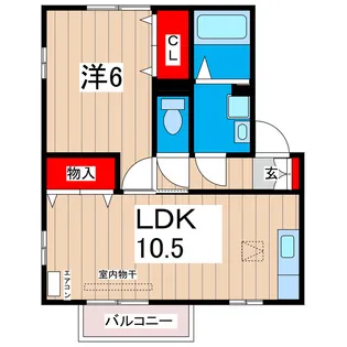 サルピンクスA【1階】の間取り