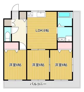 ロイヤルヒルズ561【2階】の間取り