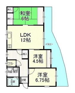 シャトウ山陽【2階】の間取り
