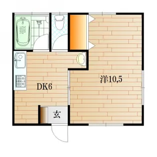 山口県下関市金比羅町【アパート】の間取り