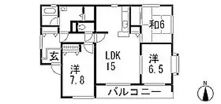 ウィンベル戸坂【3階】の間取り