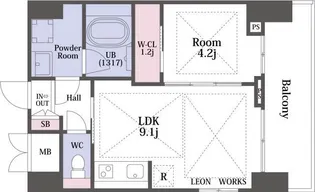 ノルデンタワー南森町プレミアム【19階】の間取り