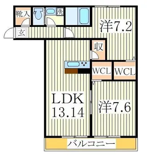 ハイセンチュリー【2階】の間取り