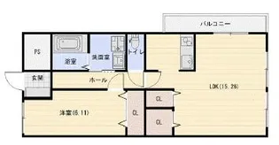 グランツ野里【5階】の間取り
