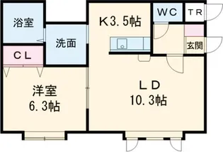 ニューエスパニア10【1階】の間取り