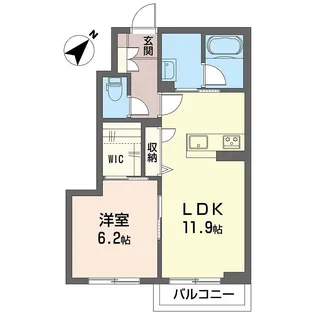 シャーメゾンヌーヴェルメール【1階】の間取り