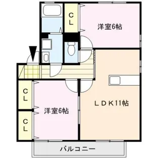 ラヴィーンコート【1階】の間取り