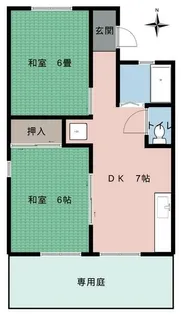 パレーシャル月出【1階】の間取り