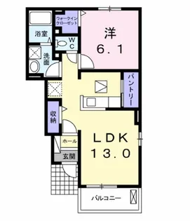 福島県本宮市仁井田字西町【アパート】の間取り