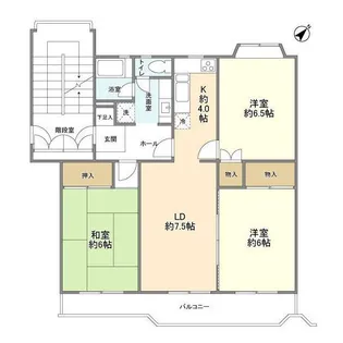 宮前平アベリア4号棟【5階】の間取り