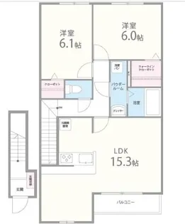 大阪府岸和田市額原町【アパート】の間取り