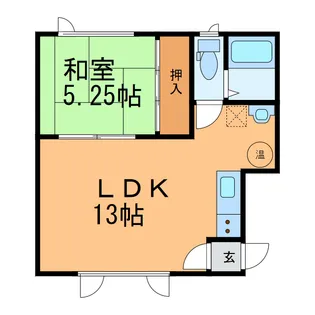 ノースハイムA【1階】の間取り