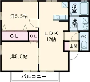 エスポワール岬【2階】の間取り