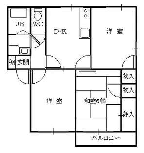 3DKの間取り画像
