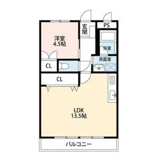 1LDKの間取り画像