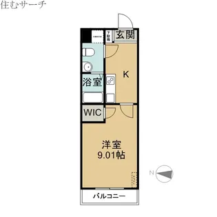 1Kの間取り画像