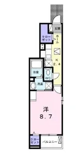 東京都国立市中1【アパート】の間取り
