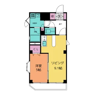 ドルフ田辺【5階】の間取り
