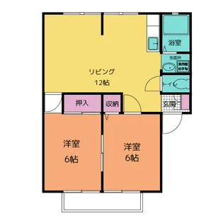 アミューズタウン川合【2階】の間取り